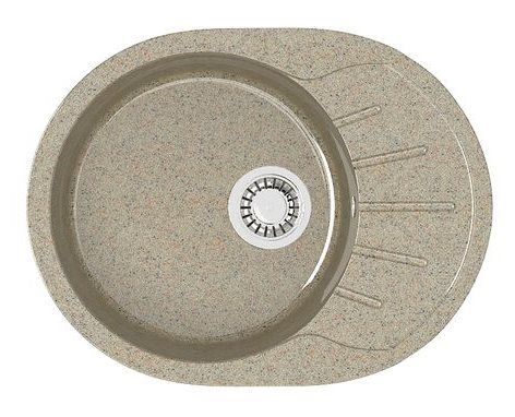 Мойка Bergg Z10 песочный 57.5х44х21.5 см, оборачиваемая, без отверстия под смеситель