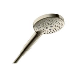 Лейка душевая Axor ShowerSolutions 120 3jet, настенная, регулируемая, круглая, с 3 режимами, латунная, цвет полированный никель, ручная, для душа/ванной