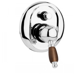 Смеситель для душа Cezares Elite, встраиваемый, однорычажный, без излива, с переключателем, керамический, латунь, внутренний (скрытый монтаж), цвет хром