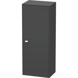 Пенал Duravit Brioso R, 52x36x133 см, подвесной, (правый), с дверцей, с полкой, со стеклянными полками, цвет: графит матовый/хром, в ванную комнату