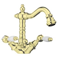 Смеситель для биде Webert Dorian, для унитаза/биде, двухвентильный, поворотный, длина 150 мм, латунь, цвет золото