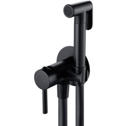 Гигиенический душ SHEVANIK S147H со смесителем/лейкой, для унитаза/биде, однорычажный, скрытого монтажа/встраиваемый, настенный, керамический, латунь, цвет черный матовый Гигиенический душ SHEVANIK S147H со смесителем/лейкой, для унитаза/биде, однорычажный, скрытого монтажа/встраиваемый, настенный, керамический, латунь, цвет черный матовый