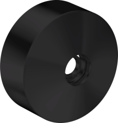 Розетка удлинения Axor One декоративная, для скрытого монтажа в условиях небольшой глубины, 2,2 см, Ø 8 см, скрытого монтажа, металл, круглая, цвет: матовый черный, 1 отверстие, удлинение