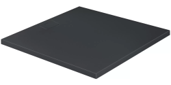 Душевой поддон Duravit Stonetto 120х120х5, минеральное литье DuraSolid, цвет: антрацит, антискольжение, (без установочного комплекта, без экрана, без слива), квадратный