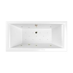 Ванна Whitecross Savia Duo Relax, 170х80 см, акриловая, цвет- белый/бронза, гидромассажная/аэромассажная, каркас, слив-перелив, прямоугольная, левосторонняя/правосторонняя, левая/правая, встраиваемая/приставная