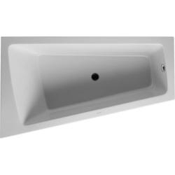 Ванна Duravit Paiova 170х100 см пристенная, акриловая, цвет: белый, с фронтальной панелью, рамой (без гидромассажа, сифона), асимметричная/угловая, с одним наклоном для спины слева, левосторонняя