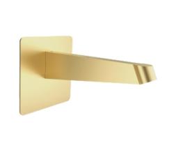 Кронштейн для тропического душа Raglo R470.33.03, цвет сатин золотой, 248 мм, встраиваемый, прямоугольный, для ванной, нержавеющая сталь 