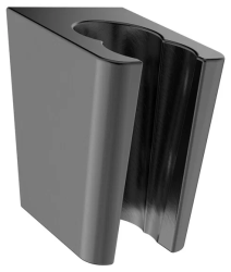 Держатель для душевой лейки IDDIS Optima Home, настенный, пластик, прямоугольный, для душа/ванной/душевой кабины, цвет графит, на стенку