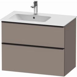Тумба под раковину Duravit D-Neo, 81х46,2х62,5 см, подвесная, 2 выдвижных ящика, ДСП, цвет: базальт, шкафчик навесной, прямоугольная, правая/левая, для раковины ME by Starck # 233683, в ванную комнату