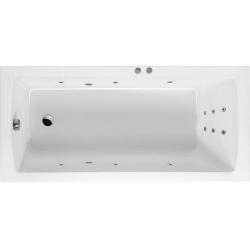 Ванна Excellent Aquaria LINE, 170х75 см, акриловая, цвет- белый/хром, (с гидромассажем), с каркасом, прямоугольная, правосторонняя/левосторонняя, правая/левая, универсальная, приставная/встраиваемая