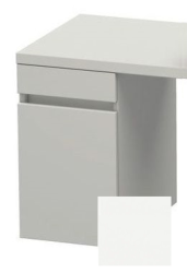 Тумба/шкафчик для консоли/столешницы Duravit DuraStyle под раковину 30х47,8х51,2 см, подвесная, ДСП, цвет: бетонно-серый/белый матовый, 1 выдвижной ящик, прямоугольная