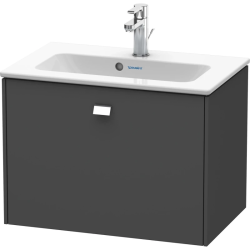 Тумба под раковину для консоли/столешницы Duravit Brioso 92х48х44,2 см, подвесная, ДСП, цвет: графит матовый/хром, 1 выдвижной ящик, прямоугольная