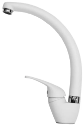 Смеситель для кухни/мойки EMAR, однорычажный, керамический картридж, высокий, с поворотным изливом, длина излива 188 мм, латунь, цвет агат