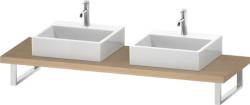 Столешница Duravit Brioso, для консоли, консольное полотно, 80х55х3 см, ДСП, прямоугольная, тонкая, цвет: натуральный дуб,  для двух раковин/умывальников/рукомойников, 2 выреза под раковину, установка по краям