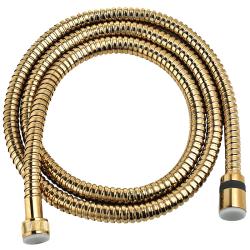 Шланг для душа Lemark, 150 см, 1/2” и 1/2”  для душа/лейки/ванны, двухзагибный, без лейки, внутренняя резьба, латунь, цвет золото