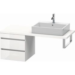 Тумба/шкафчик для консоли/столешницы Duravit DuraStyle под раковину 50х54,8х51,2 см, подвесная, ДСП, цвет: белый глянец/белый матовый, 2 выдвижных ящика, прямоугольная