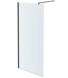 Душевая перегородка Aquatek Walk in с держателем 2000х800, прозрачное стекло, правое/левое, универсальное, прозрачное закаленное стекло 8 мм, профиль оружейная сталь, прямоугольная