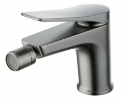 Смеситель для биде Lemark Bronx, для унитаза/биде, однорычажный, неповоротный, длина 135 мм, латунь, цвет графит