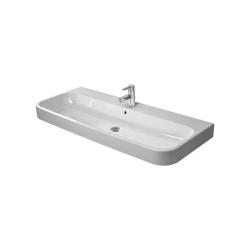 Раковина DURAVIT Happy D.2 WonderGliss 120х50,5х17 см, подвесная, прямоугольная, санфарфор, цвет белый, с 1 отверстием под смеситель, антигрязевое покрытие, слив/перелив