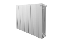 Радиатор отопления Royal Thermo PianoForte 500 Bianco Traffico VDR80 (12 секций) биметаллический, нижнее, правое подключение, для квартиры, дома, водяные, мощность 2268 Вт, настенный, батарея, белый
