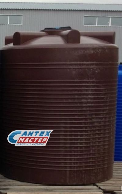 Емкость пластиковая (бак) Экопром TR 10000 литров 107,1003,803,0 для воды,с крышкой с дыхательным клапаном (цвет-серый) 