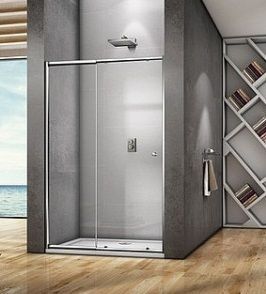 Душевое ограждение BAS  LIRA WTW-130-C-CH 130х185 см, прозрачное стекло, профиль хром, правое/левое, плоское/от стены до стены/дверь, раздвижное