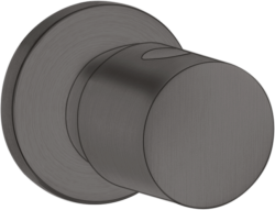 Вентиль Axor Uno запорный, скрытого монтажа, настенный, круглый, латунь, цвет: шлифованный черный хром, встраеваемый/встроенный, для ванны/душа