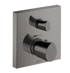 Смеситель для душа Axor Starck Organic, с запорным вентилем, термостатический, скрытого монтажа, настенный, без излива/шланга/лейки, квадратный, латунный, цвет полированный черный хром, с термостатом, встроенный/встраиваемый/термостатный Смеситель для душа Axor Starck Organic, с запорным вентилем, термостатический, скрытого монтажа, настенный, без излива/шланга/лейки, квадратный, латунный, цвет полированный черный хром, с термостатом, встроенный/встраиваемый/термостатный