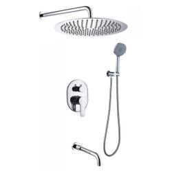 Душевая система BERGES VENTAS 3R, внутренний (скрытый монтаж), хром, однорычажный, округлый, латунь/пластик, для ванной