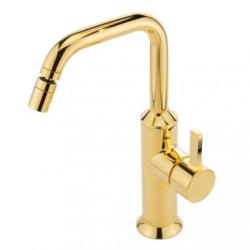 Смеситель для биде Migliore Sirius, однорычажный, неповоротный, длина 136 мм, керамический картридж, латунь, цвет золото