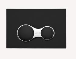 Кнопка смыва Vitra Sirius, прямоугольная, цвет: черный матовый, пластик, клавиша управления для сливного бачка, инсталляции унитаза, двойная, механическая, панель, универсальная, размер 244х165х8 мм, скрытое размещение