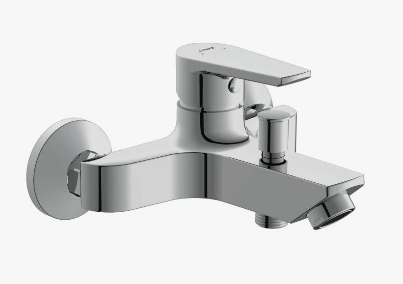 Смеситель для ванны/душа Cersanit VERO однорычажный, хромированный, настенный, излив 180 мм, неповоротный, латунь, цвет хром