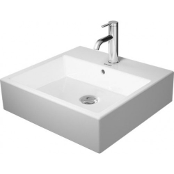Раковина DURAVIT Vero Air, 50х47х16,5 см, подвесная, прямоугольная, санфарфор, цвет белый, без отверстия под смеситель, слив/перелив