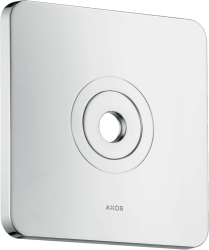 Розетка/панель для верхнего душа Axor Citterio M декоративная, настенная, 17х17 см, наружнего монтажа, металл, квадратная, цвет: хром, для держателя верхнего душа