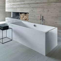 Ванна Duravit Vero Air 180х80 см гидромассажная, пристенная, акриловая, цвет: белый, с ножками/сливом-переливом/фронтальной панелью, прямоугольная, с системой гидромассажа Air-System, c двумя наклонами для спины, правая