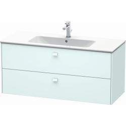 Тумба под раковину Duravit Brioso, 122х47,9х56,1 см, подвесная, 2 выдвижных ящика, ДСП, цвет: светло-голубой, шкафчик навесной, механизм доводчика, прямоугольная, правая/левая, в ванную комнату