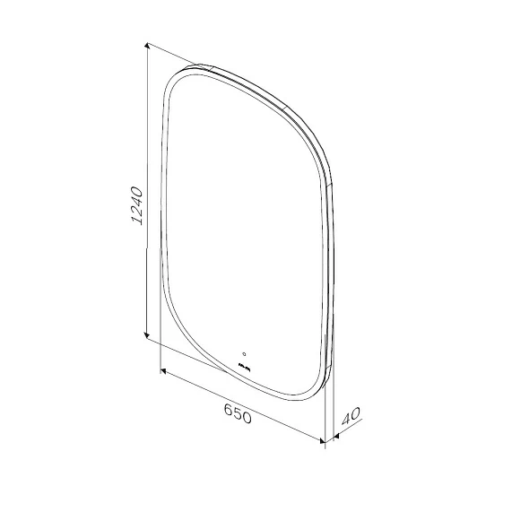 Зеркало AM.PM Func, 65х124 см, с LED/ЛЕД-подсветкой, овальное, выключатель сенсорный, с диммером, для ванны, навесное/подвесное/настенное