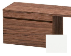 Тумба/шкафчик для консоли/столешницы Duravit DuraStyle под раковину 80х47,8х51,2 см, подвесная, ДСП, цвет: орех темный/белый матовый, 1 выдвижной ящик, прямоугольная