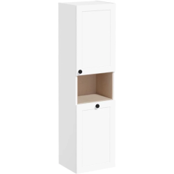 Пенал Vitra Root Classic 40, 420х1550х360 мм, подвесной, (правый), 1 распашная дверца/открытая полка/бельевая корзина, цвет белый матовый, в ванную комнату, влагостойкий, правосторонний