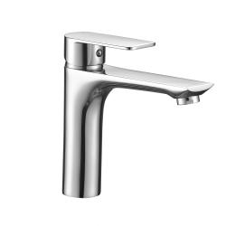 Смеситель для раковины/умывальника Olives Nensa NS16100 однорычажный, неповоротный, керамический, длина излива 125 мм, латунь, цвет хром