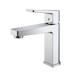 Смеситель для раковины/умывальника Splenka S02.10 однорычажный, неповоротный, фиксированный излив, длина 127 мм, высота 105 мм, латунь, цвет хром