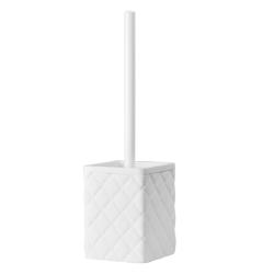 Ерш для унитаза WasserKRAFT Fulda, напольный, материал: полирезин/металл, для туалета/унитаза, с туалетной щеткой, в ванную/ванную комнату/туалет, цвет белый