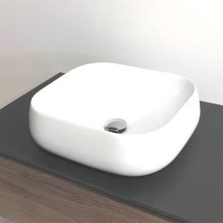 Раковина/умывальник Comforty, 45х40 см, накладная, прямоугольная, санфарфор, цвет белый, без отверстия под смеситель, без слив-перелива, умывальник