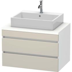Тумба под раковину для консоли/столешницы Duravit DuraStyle 80х54,8х51,2 см, подвесная, ДСП, цвет: серо-коричневый/белый матовый, 2 выдвижных ящика, прямоугольная