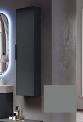 Пенал Cezares Premium Plisse, 35х20х140 см, подвесной, (правый/левый/универсальный), 1 распашная дверь/реверсивная, цвет серое облако, в ванную комнату