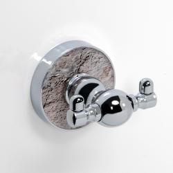 Крючок WasserKRAFT Nau, двойной, настенный, металлический, для полотенец/халатов в ванную/туалет/душевую кабину, цвет хром