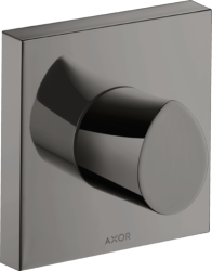 Вентиль Axor Starck Organic 120/120 запорный, скрытого монтажа, квадратный, латунь, цвет: полированный черный хром, встраеваемый/встроенный, для ванны/душа