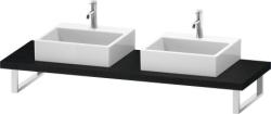 Столешница Duravit Brioso, для консоли, консольное полотно, 80х55 см, ДСП, прямоугольная, цвет: дуб черный,  для двух раковин/умывальников/рукомойников, 2 выреза под раковину, установка по краям