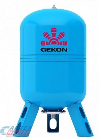 Бак расширительный 100 л (синий) GEKON WAV на ножках, на пол, вертикальный, мембранный, накопительный, напольный, для воды, антифриза, системы водяного отопления закрытого типа