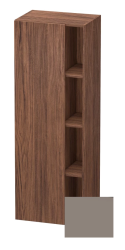 Пенал Duravit DuraStyle, 50x36x140 см, подвесной, (левый), с дверцей, с закрытыми/открытыми полками, цвет: орех темный/базальт, в ванную комнату